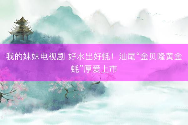我的妹妹电视剧 好水出好蚝！汕尾“金贝隆黄金蚝”厚爱上市